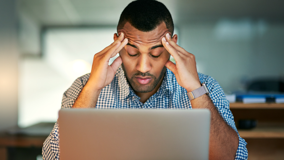 Person thinking about stress