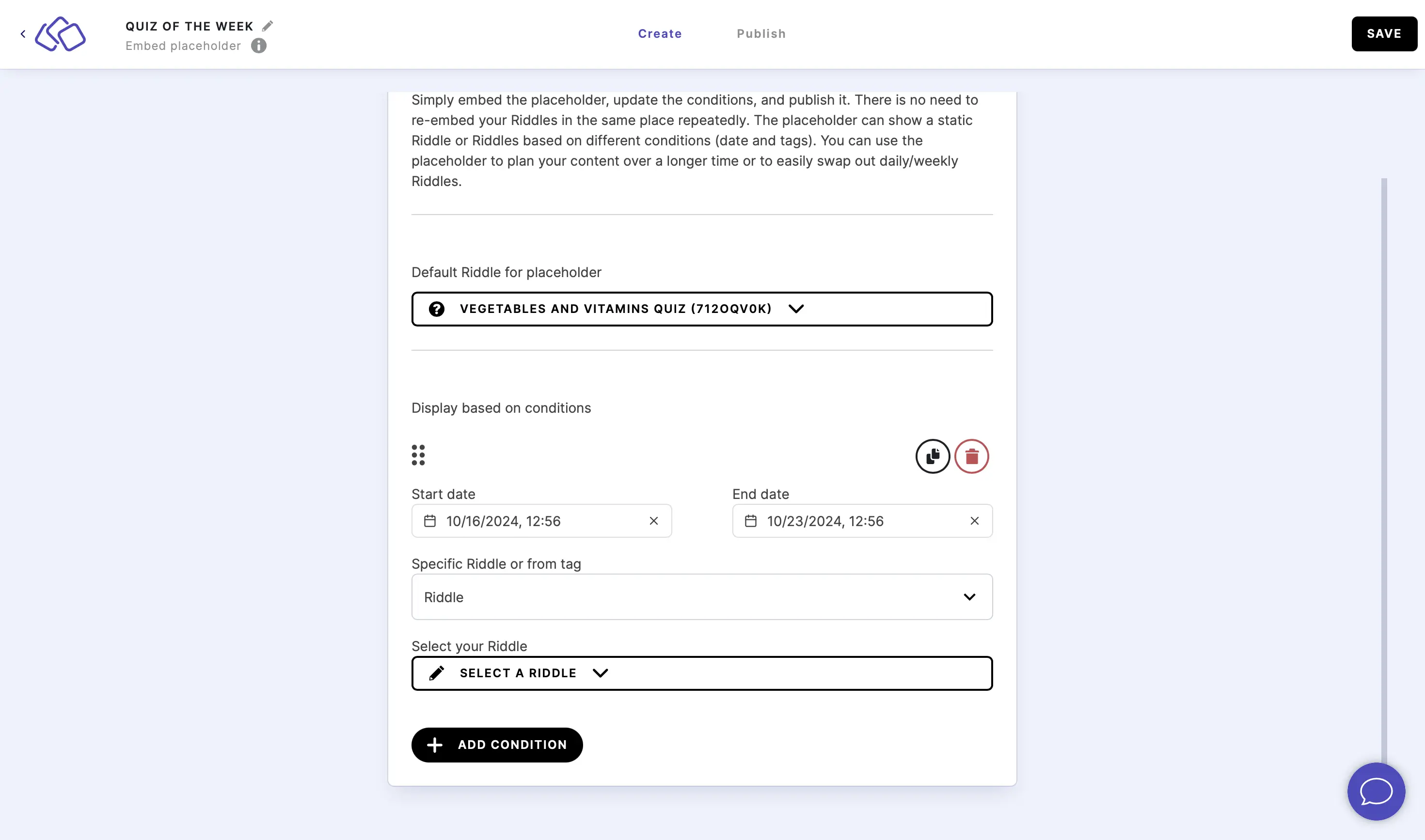 select start and end dates