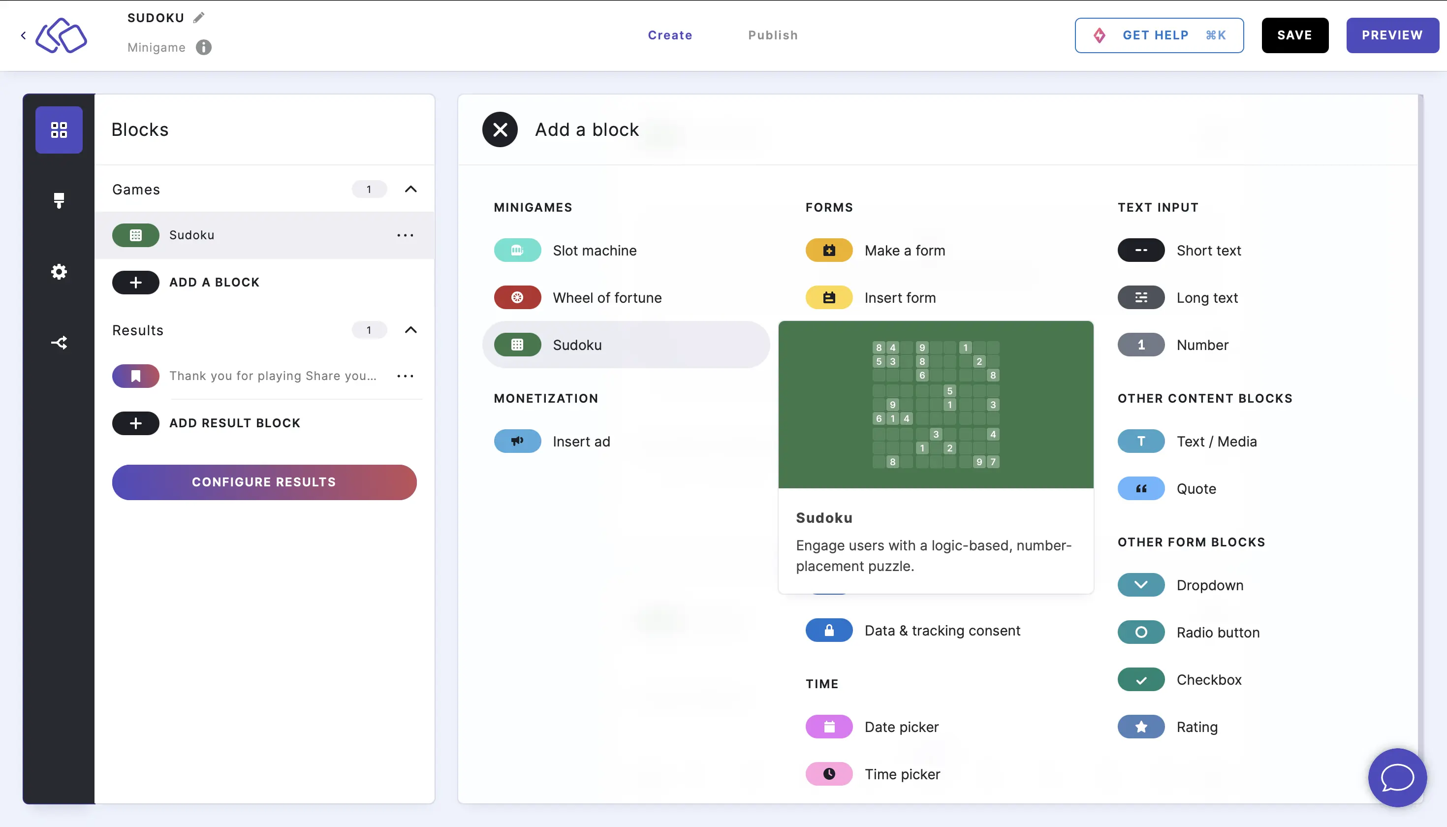 add sudoku block