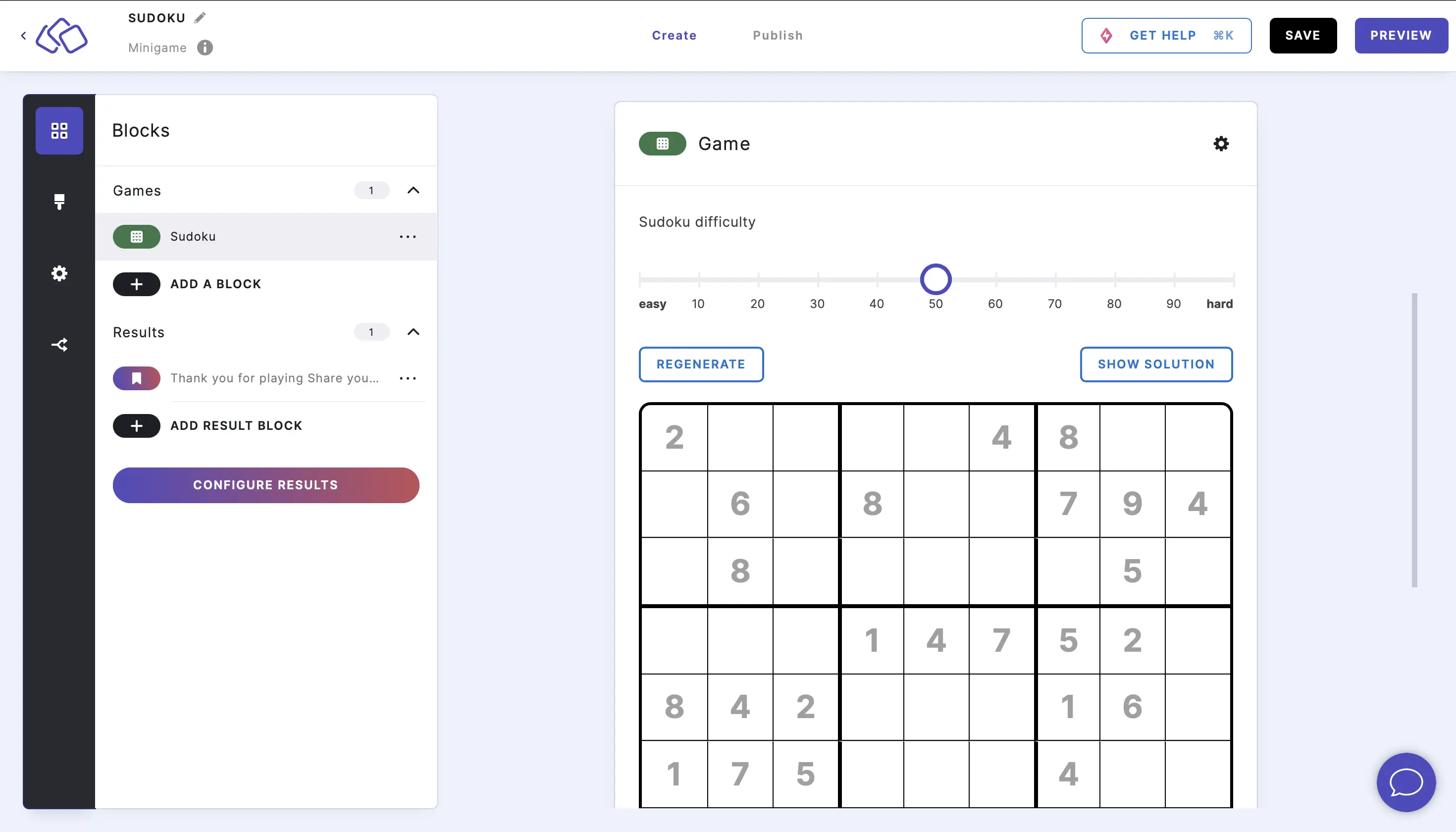 sudoku game setup