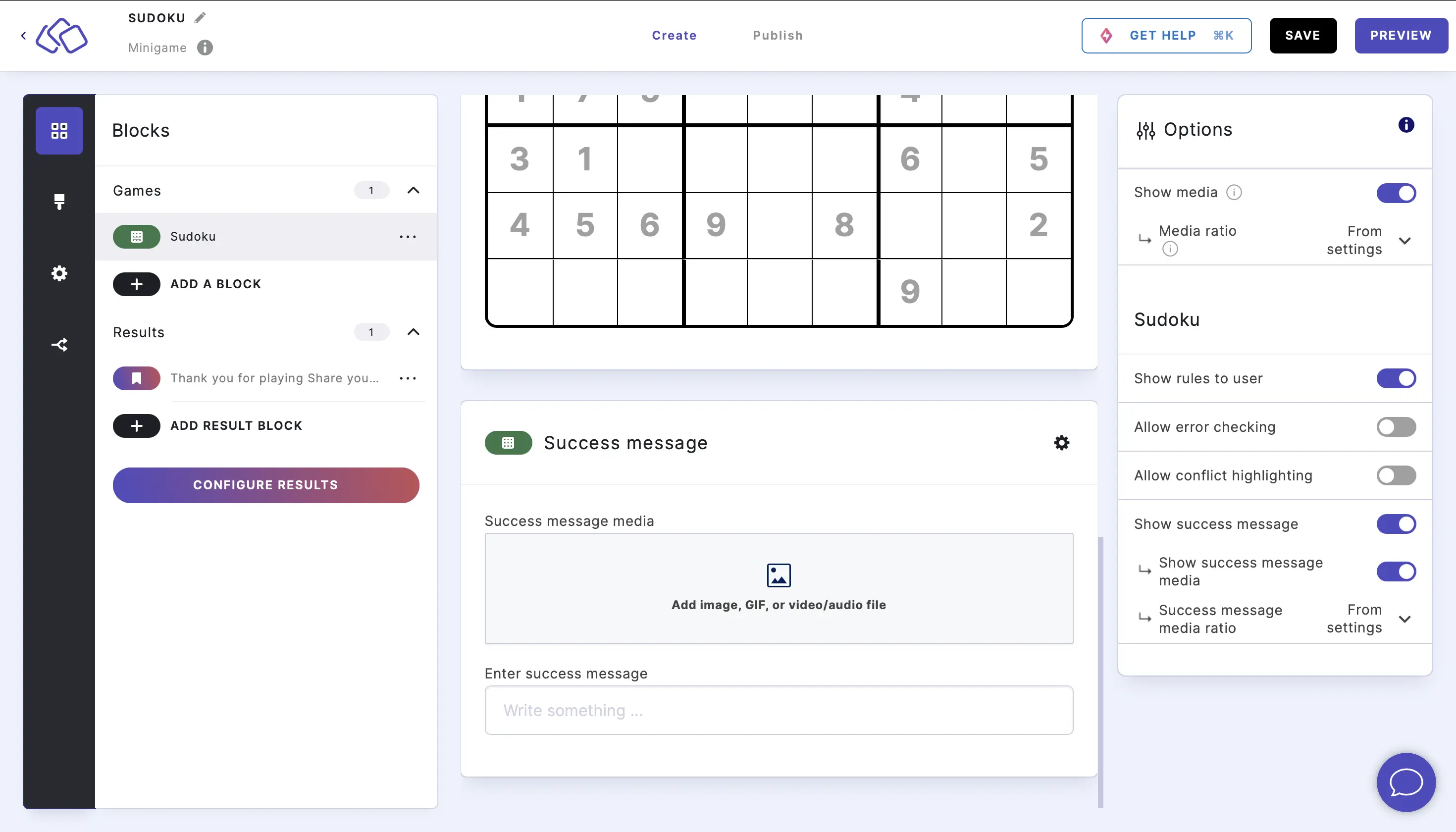sudoku success message media