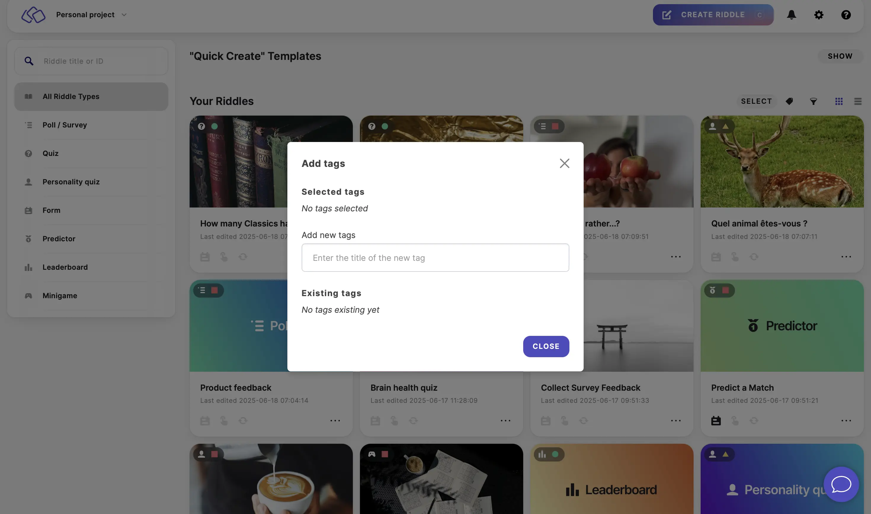 add new tag