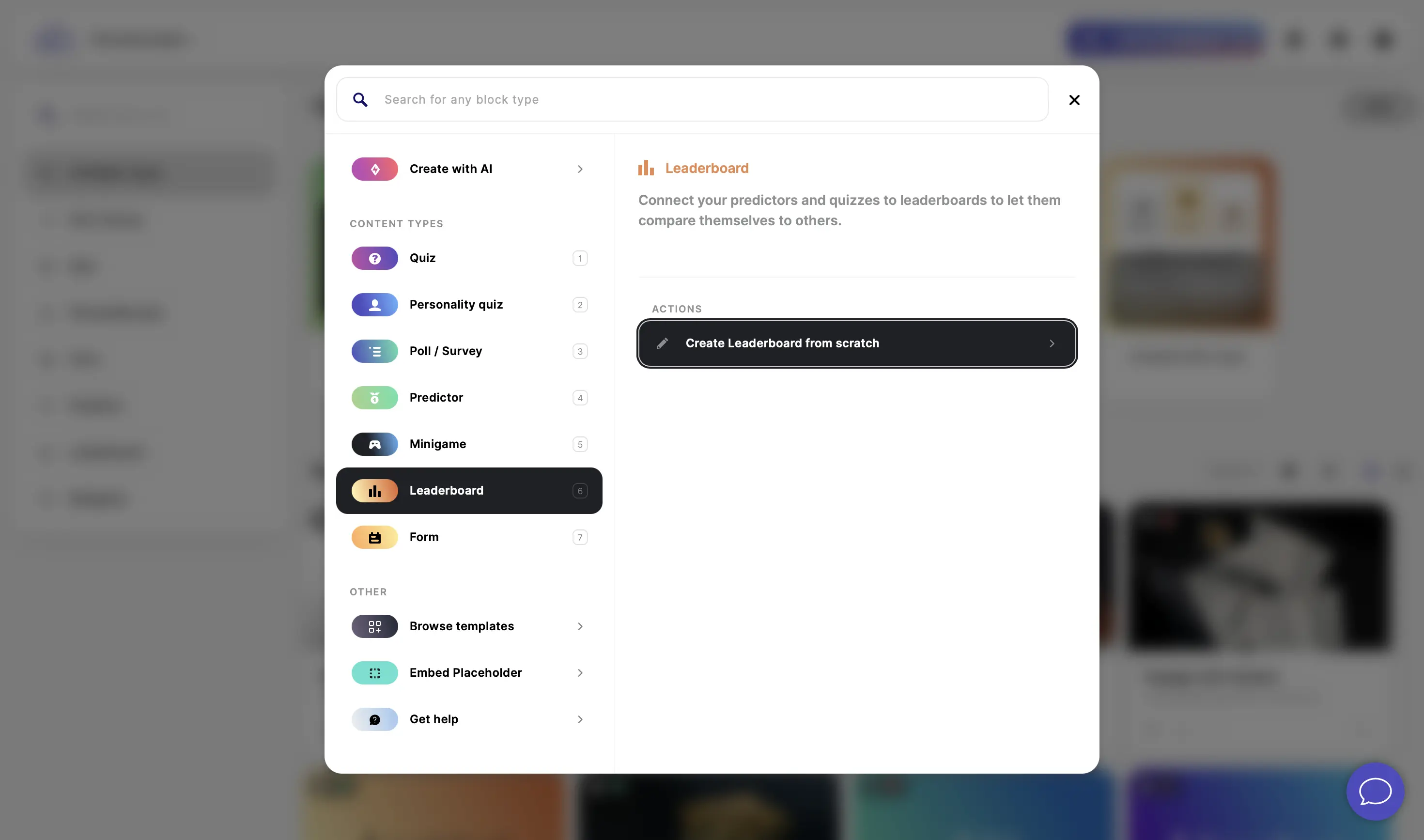 create leaderboard from scratch