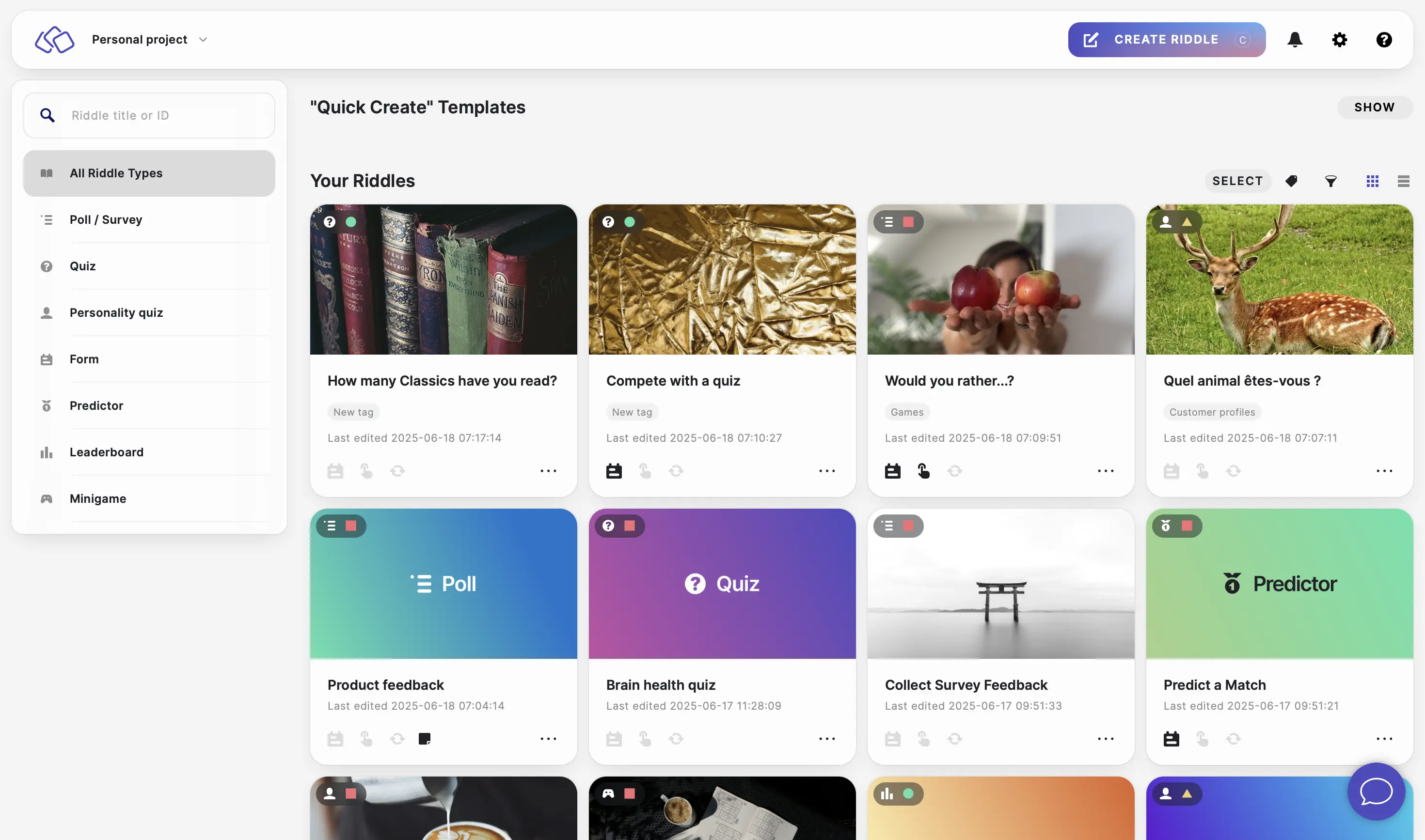 grid view