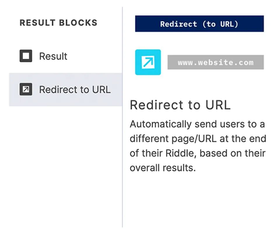 result page redirect
