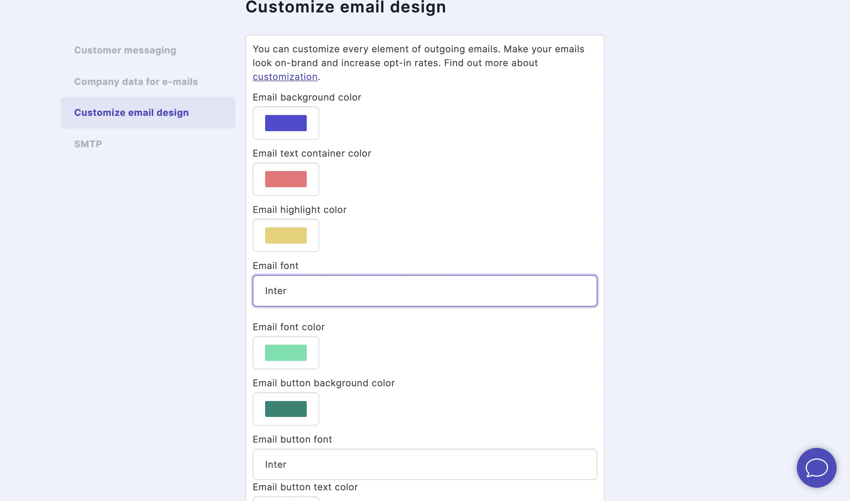 customize email font