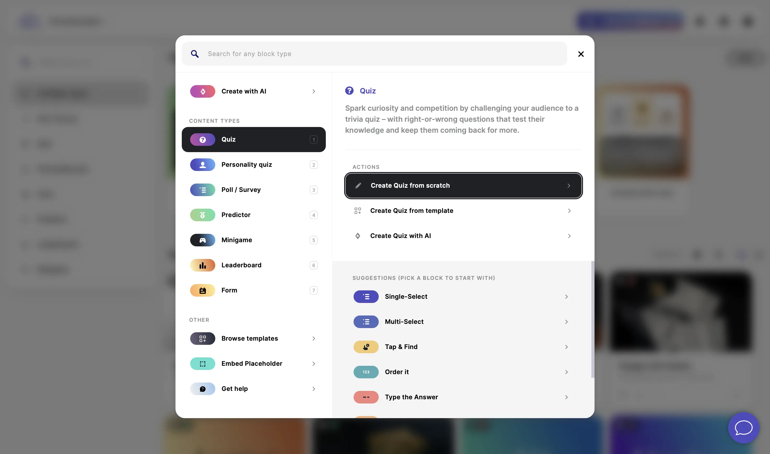 create a format of choice from scratch