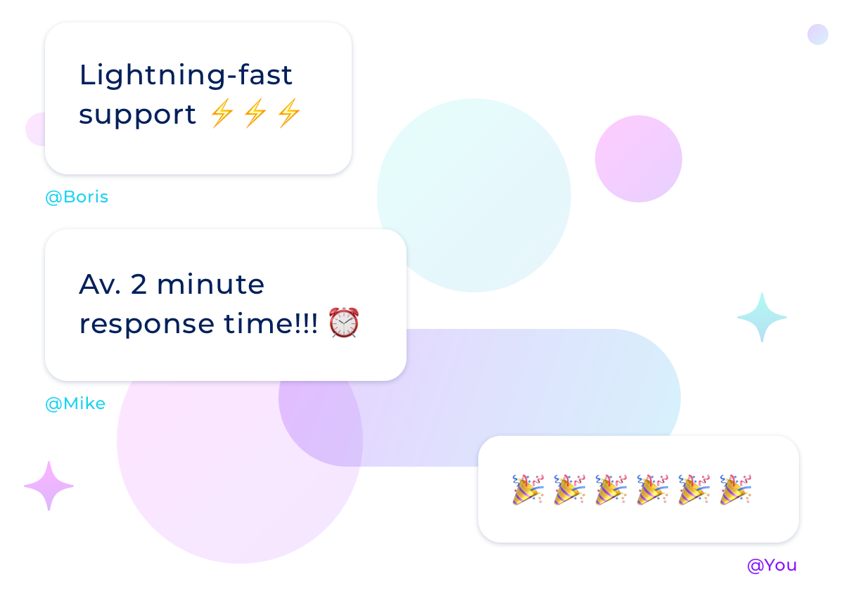 Lightning-fast support