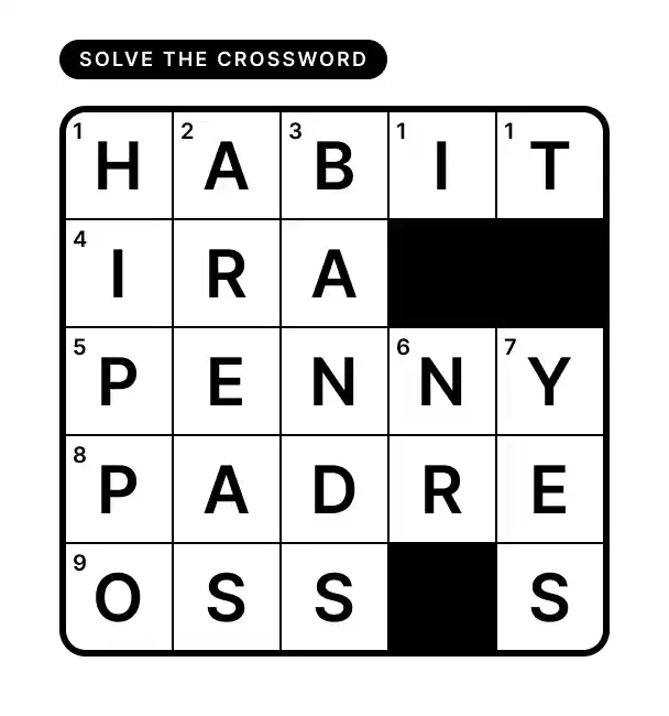 A crossword puzzle