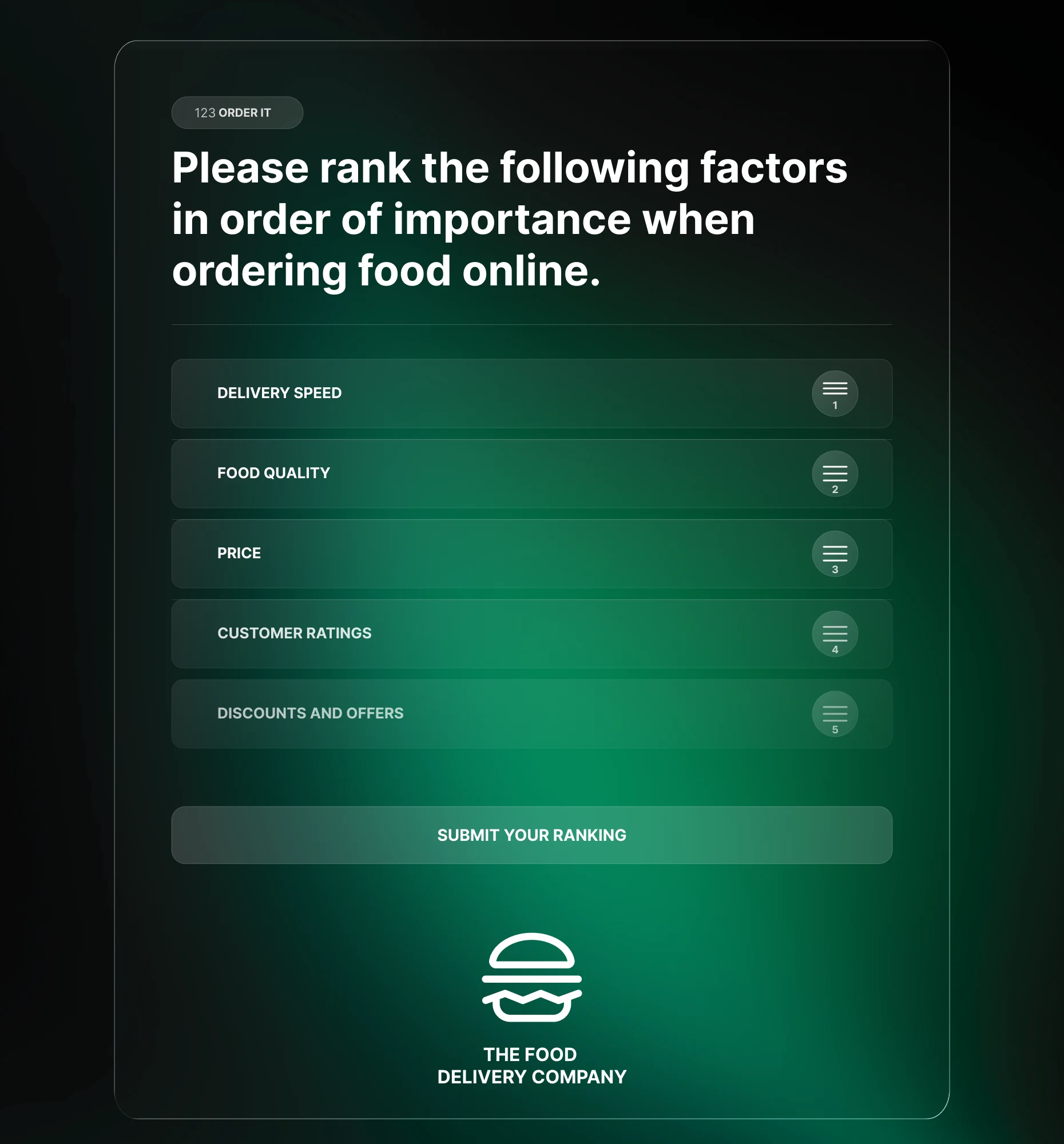 Sponsored Order It Poll where users rank a brand&rsquo;s products