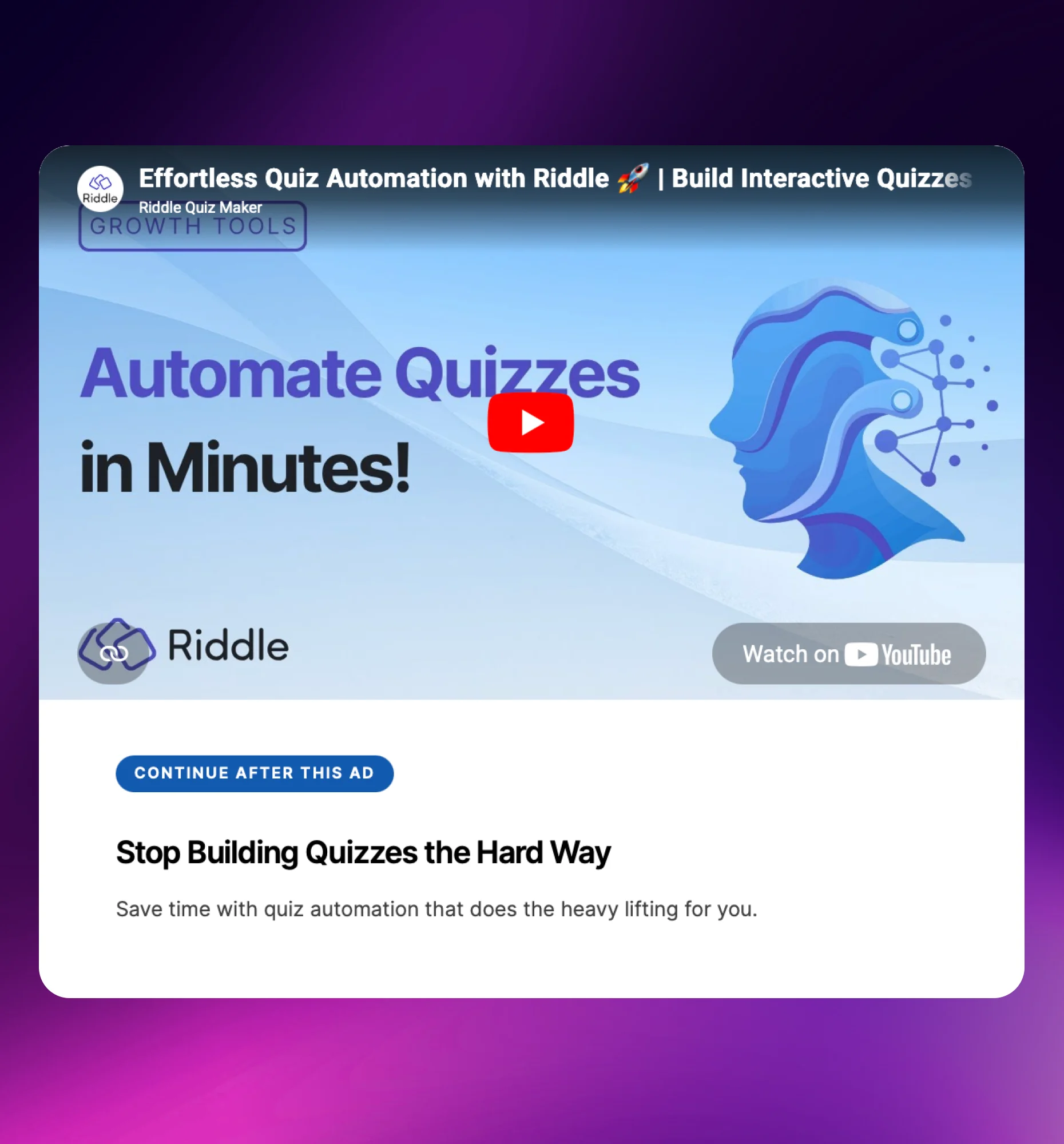 Ad and iFrame interactive content block preview