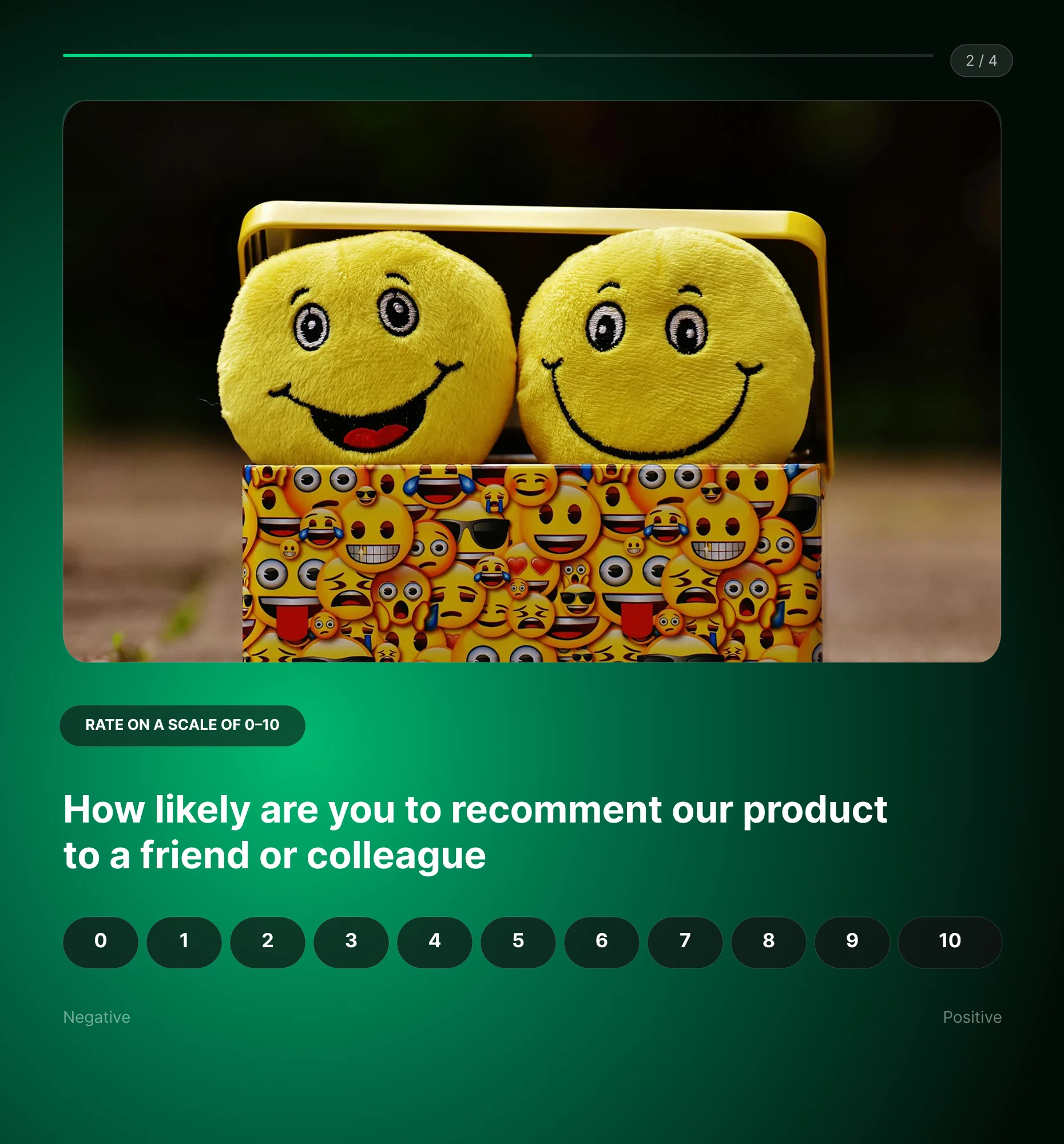 Promoter Score interactive content block preview