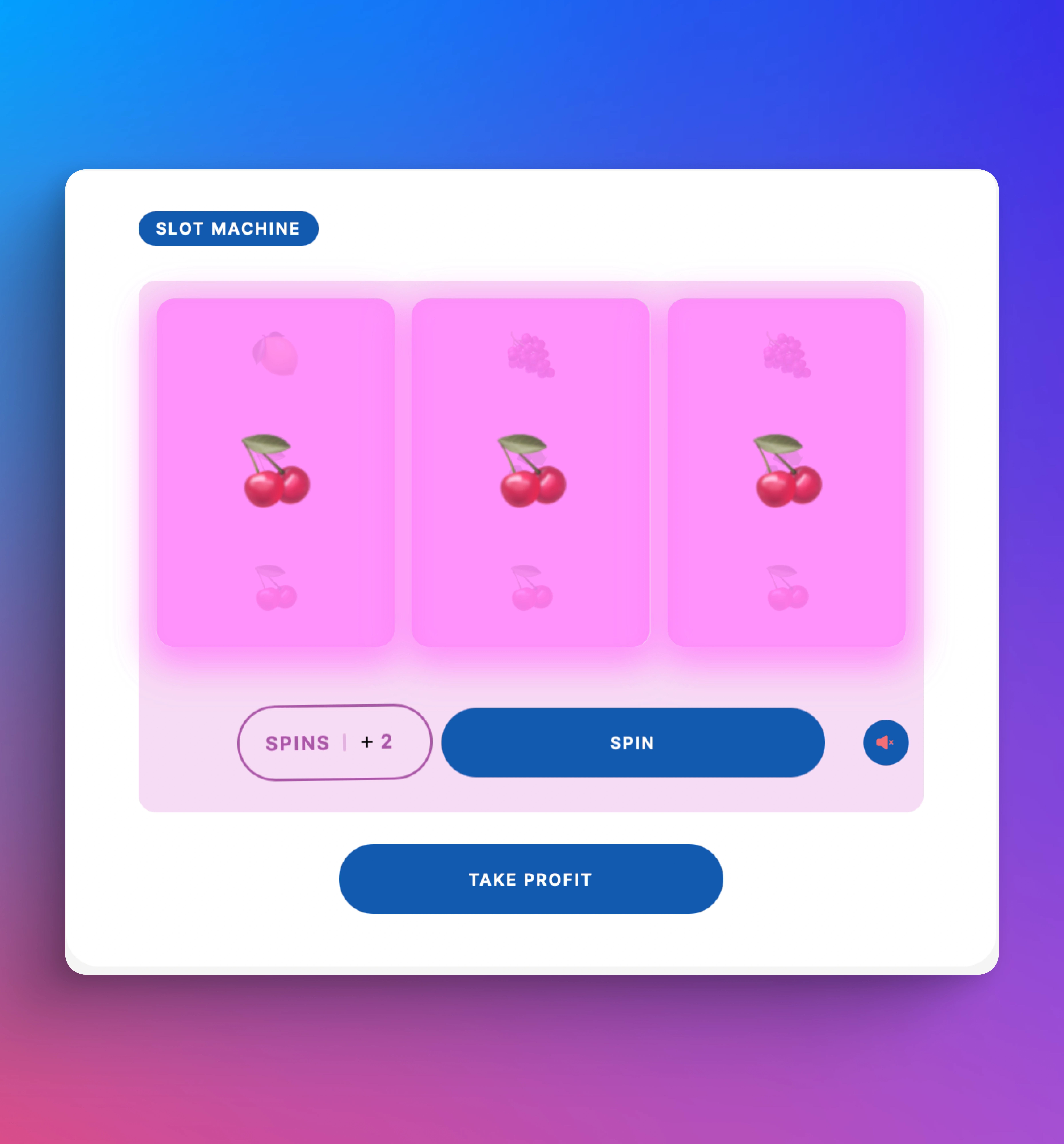 Slot Machine interactive content block preview
