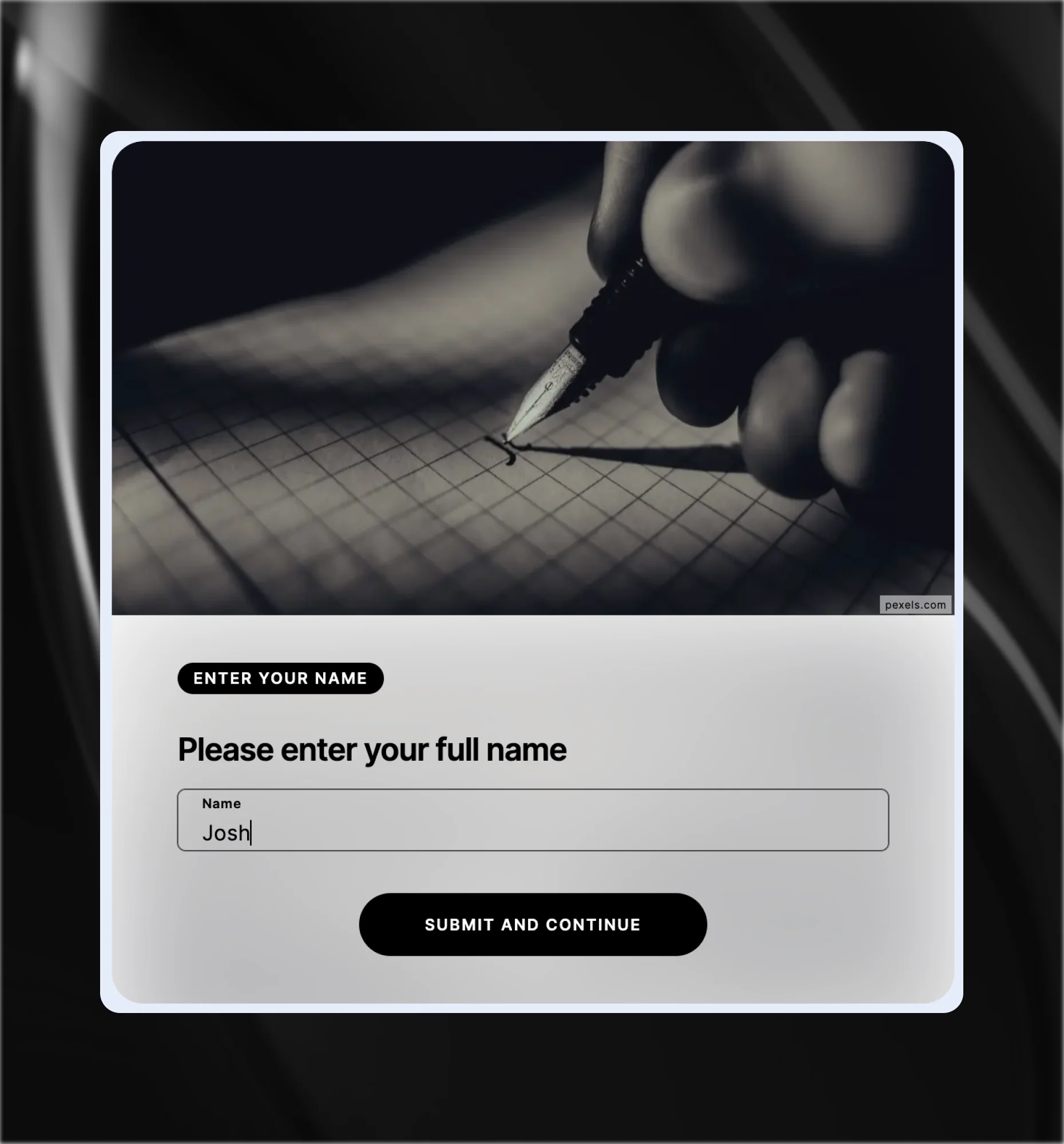 Name field in a Riddle lead form capturing first and last name