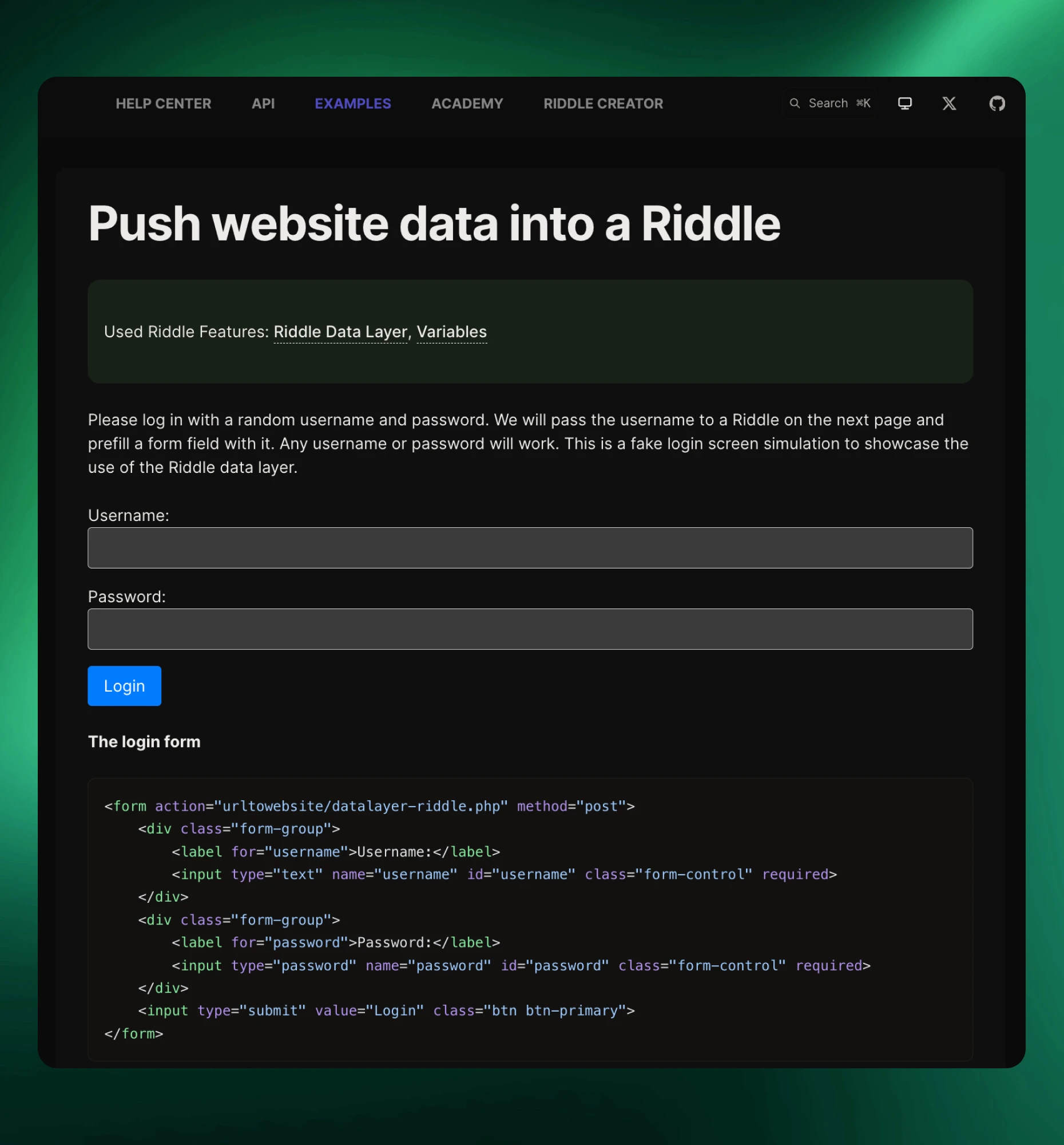 Custom code examples for Riddle data flows