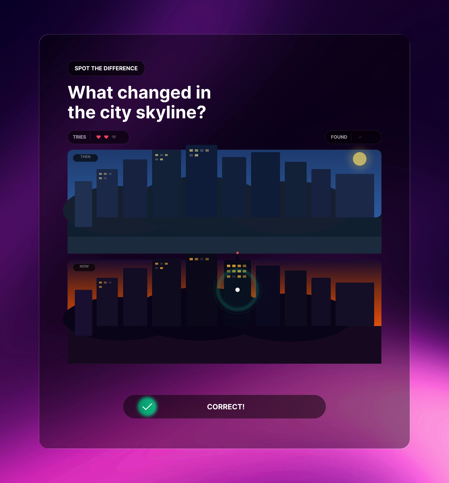 Spot the Difference game built from editorial and news imagery