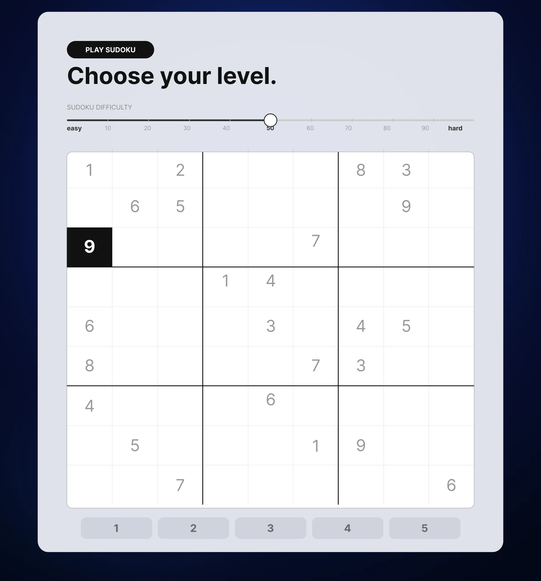 Sudoku puzzles in easy, medium, and expert difficulty tiers for audience campaigns