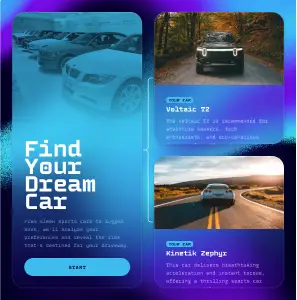 A personality quiz that helps you find your dream car