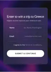 A lead gen form that collects name and email