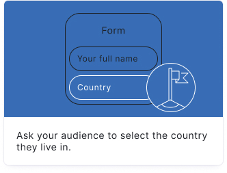 country selector block